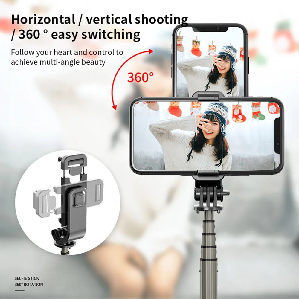 Selfie Stick Bluetooth Techsuit L03, Παγκόσμιος, Μαύρος