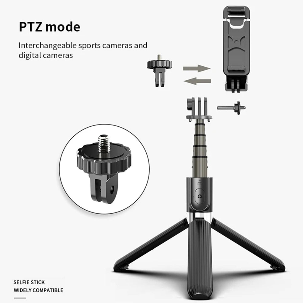 Selfie Stick Bluetooth Techsuit L03, Παγκόσμιος, Μαύρος
