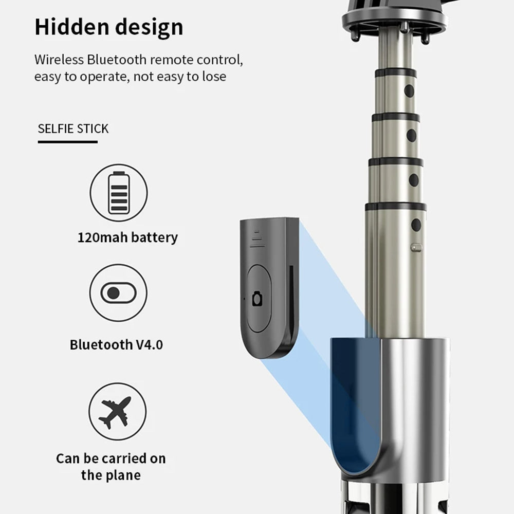 Selfie Stick Bluetooth Techsuit L03, Παγκόσμιος, Μαύρος