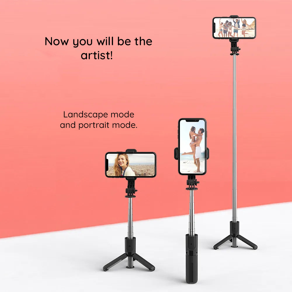 Selfie Stick Bluetooth Techsuit L11, Universal, Black