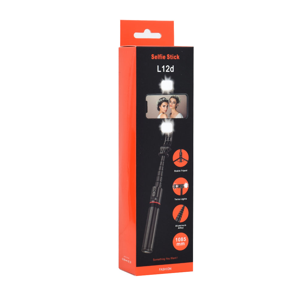 Selfie Stick Bluetooth Techsuit L12D, Παγκόσμιος, Μαύρο
