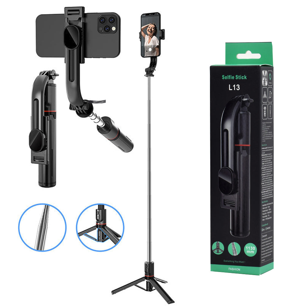 Selfie Stick Bluetooth Techsuit L13, Παγκόσμιος, Μαύρο