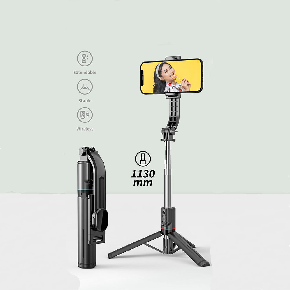 Selfie Stick Bluetooth Techsuit L13, Παγκόσμιος, Μαύρο