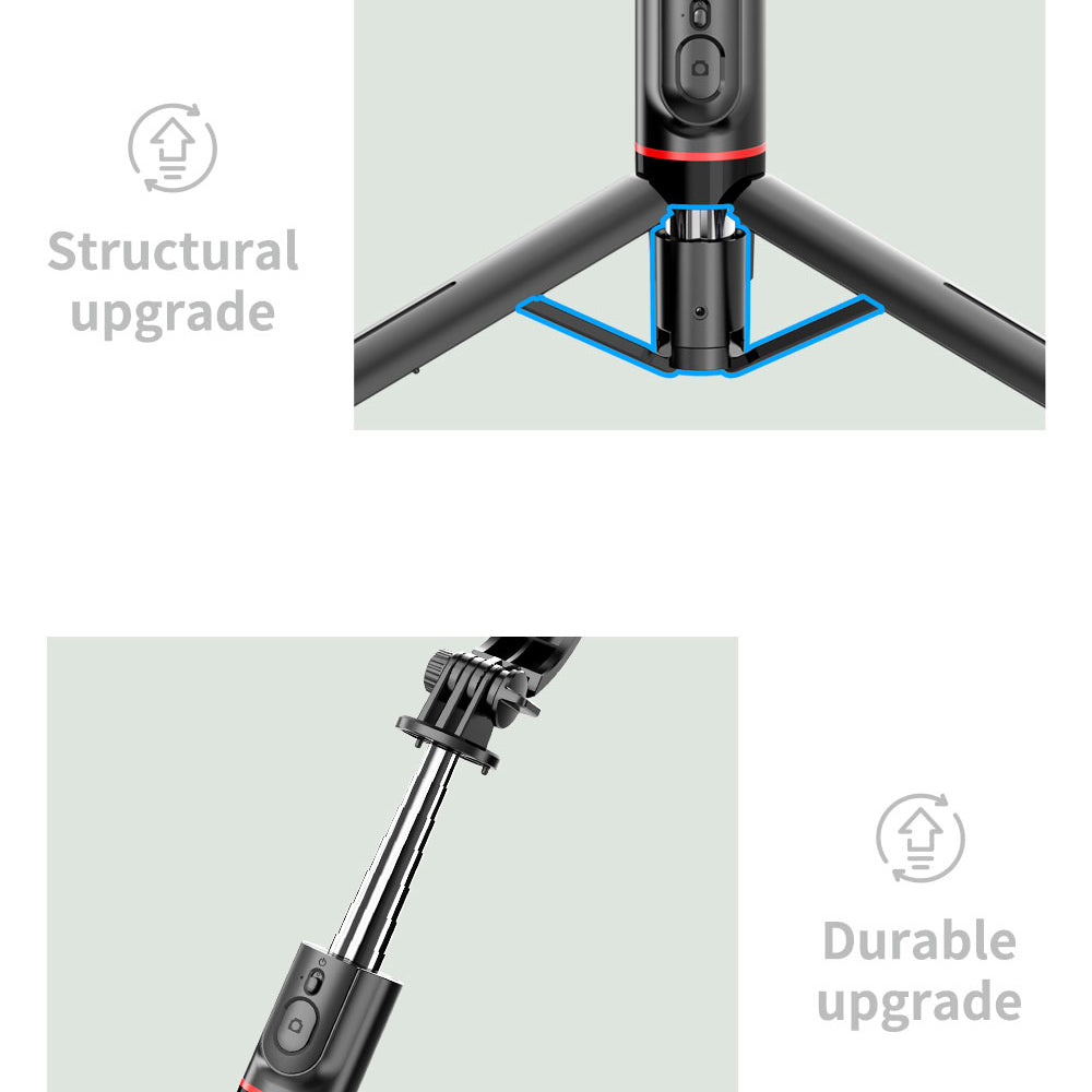 Selfie Stick Bluetooth Techsuit L13, Παγκόσμιος, Μαύρο