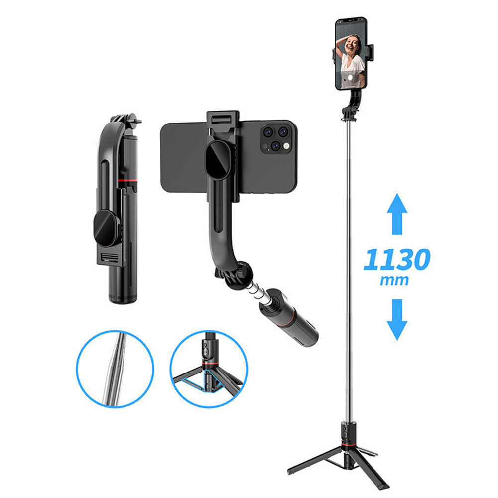 Selfie Stick Bluetooth Techsuit L13, Παγκόσμιος, Μαύρο