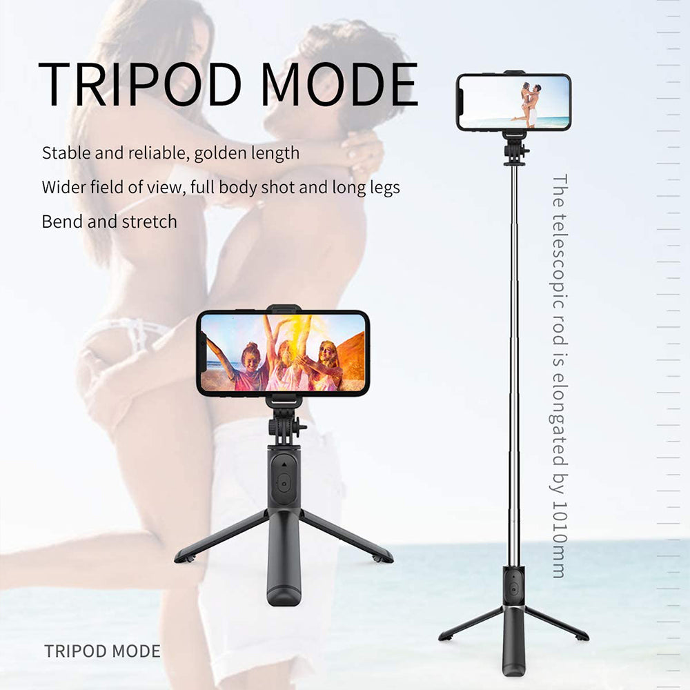 Selfie Stick Bluetooth Techsuit Q01, Παγκόσμιος, Μαύρος