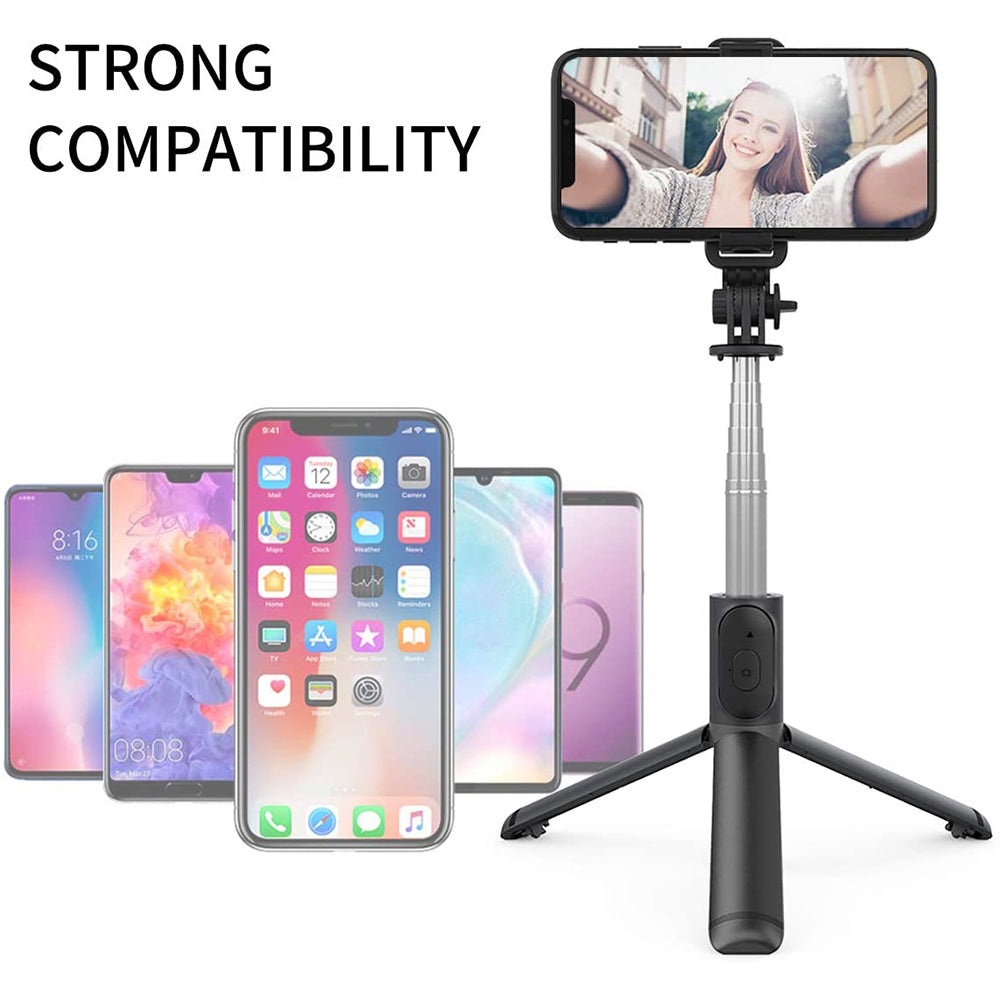 Selfie Stick Bluetooth Techsuit Q01, Παγκόσμιος, Μαύρος
