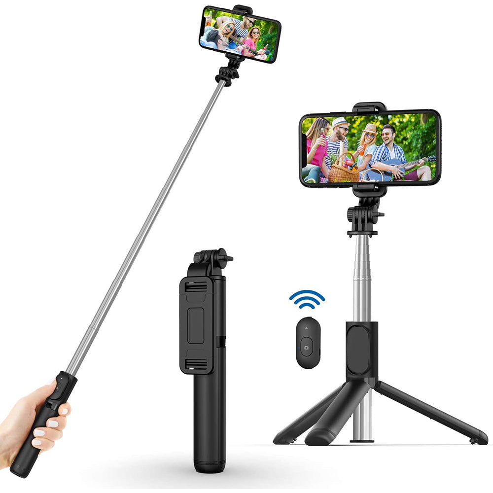 Selfie Stick Bluetooth Techsuit Q01, Παγκόσμιος, Μαύρος