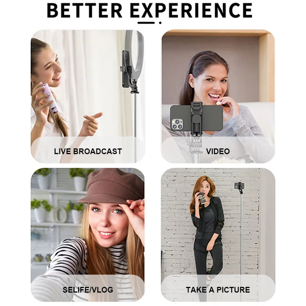 Selfie Stick Bluetooth Techsuit Q05, Παγκόσμιος, Μαύρο
