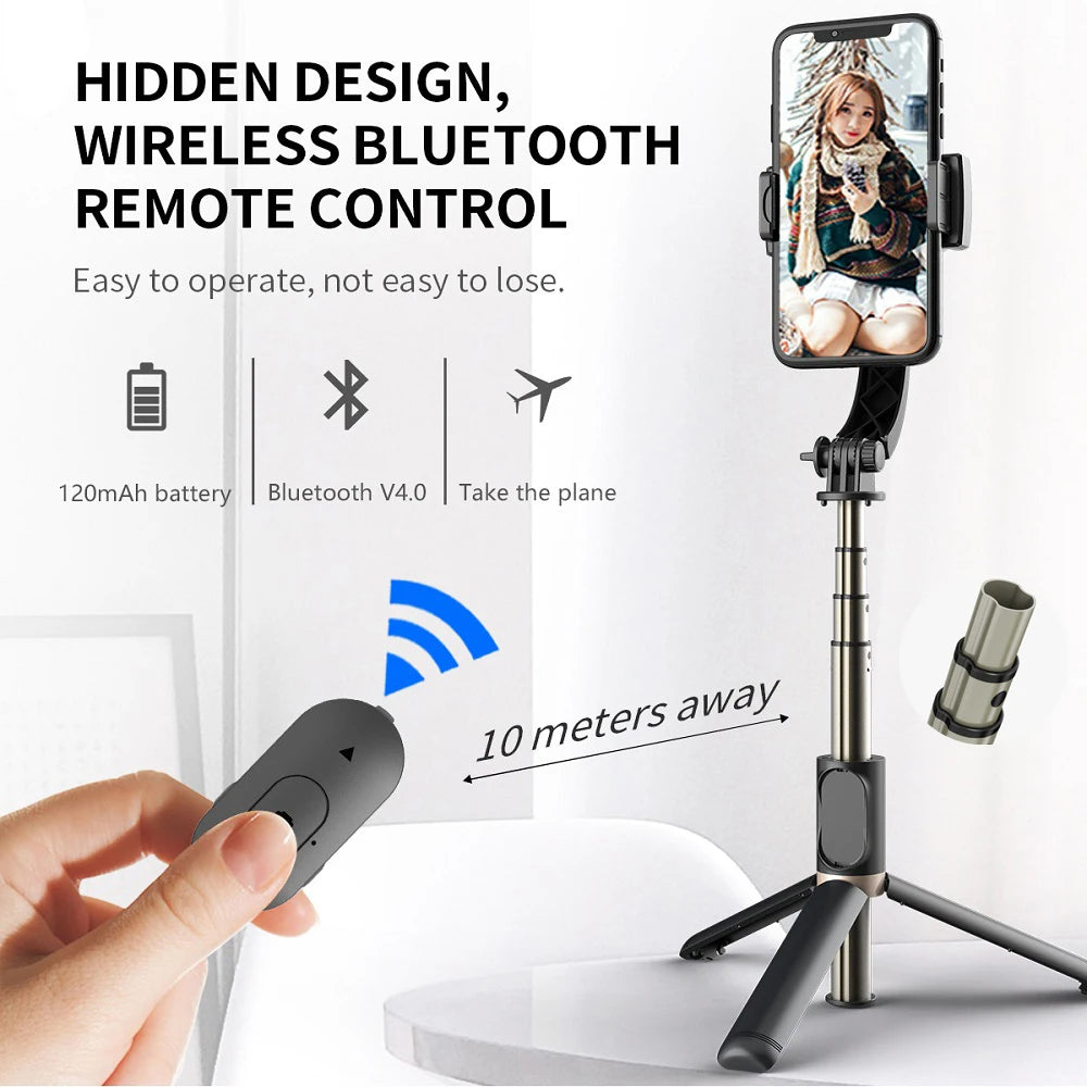 Selfie Stick Bluetooth Techsuit Q08, Παγκόσμιος, Μαύρο
