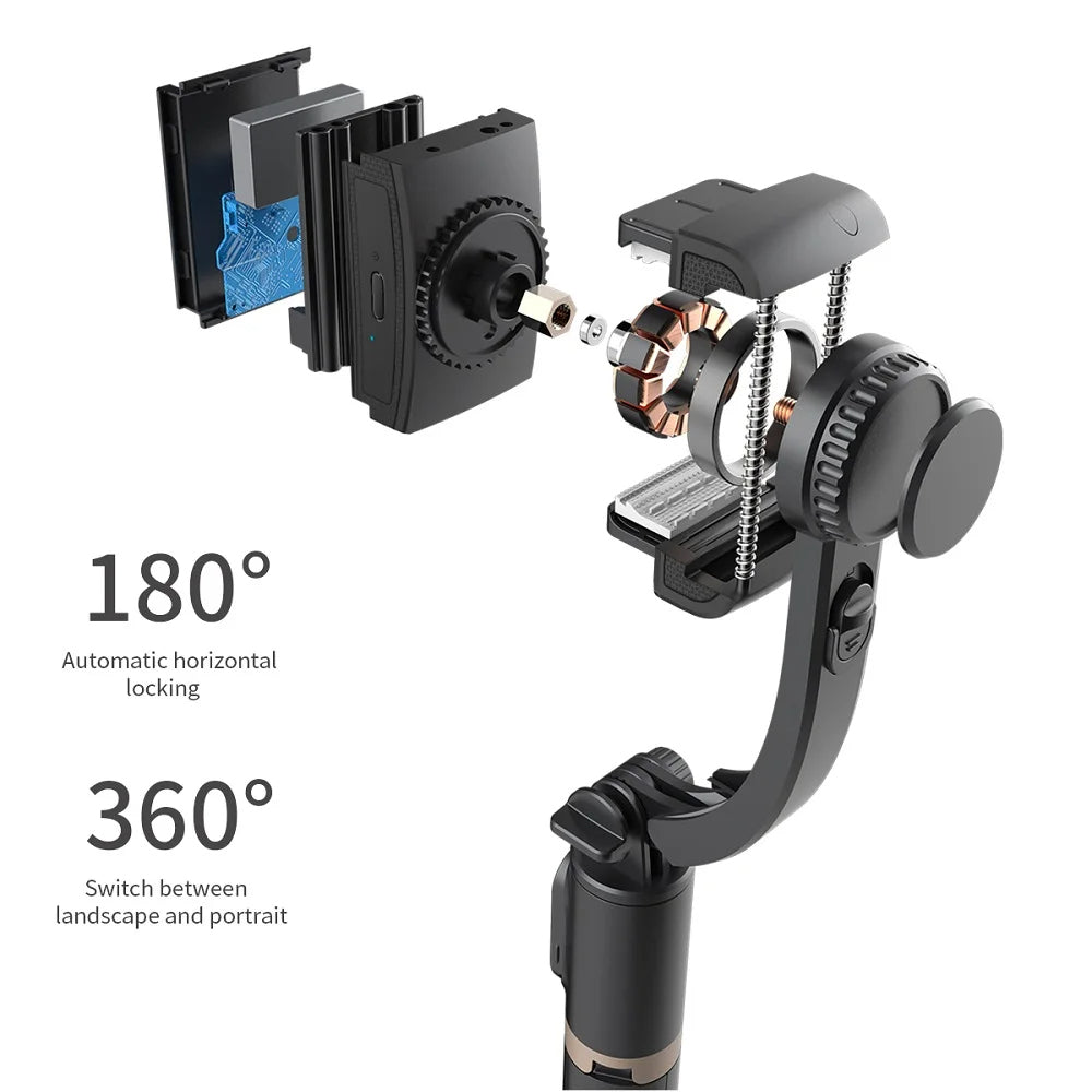 Selfie Stick Bluetooth Techsuit Q08, Παγκόσμιος, Μαύρο