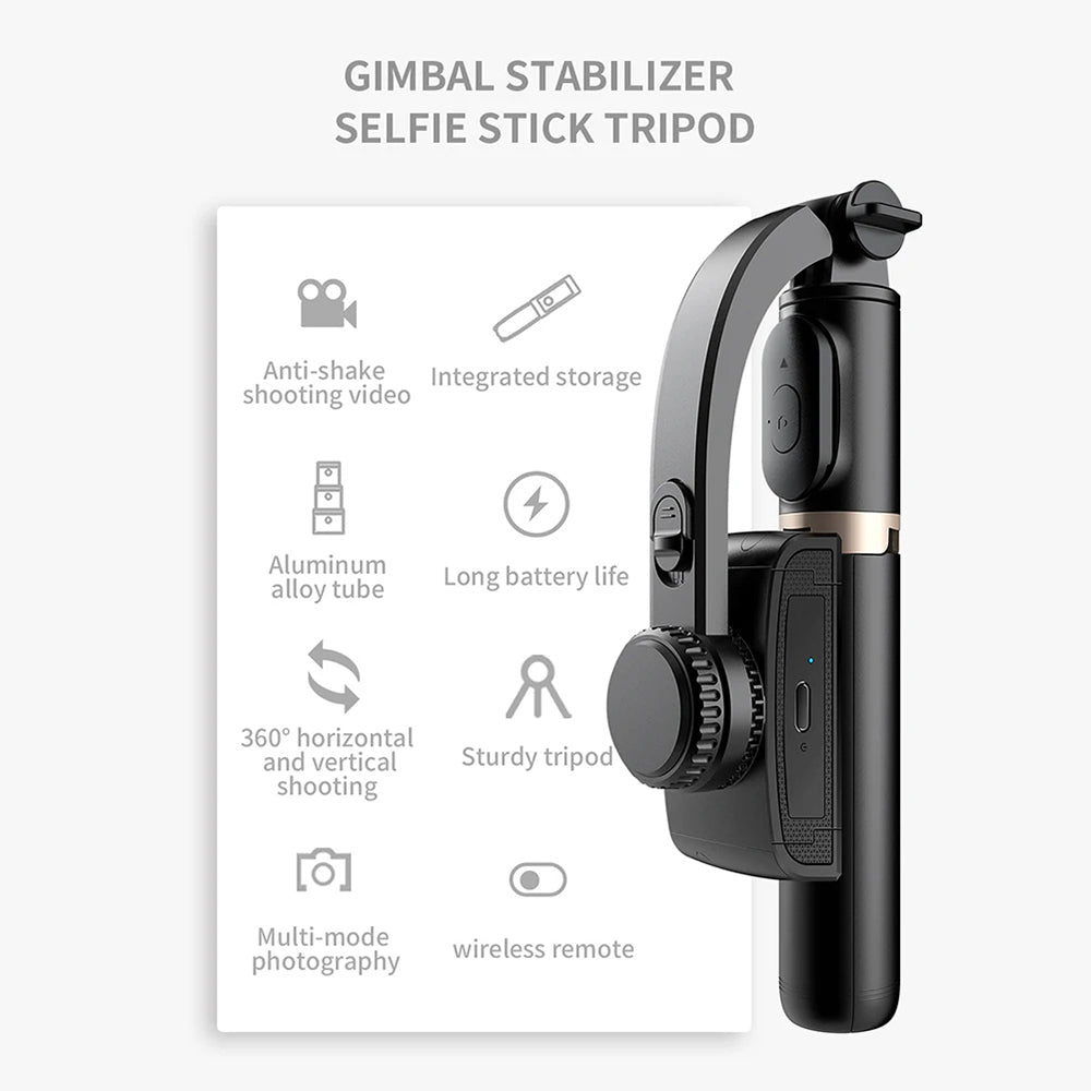 Selfie Stick Bluetooth Techsuit Q08, Παγκόσμιος, Μαύρο