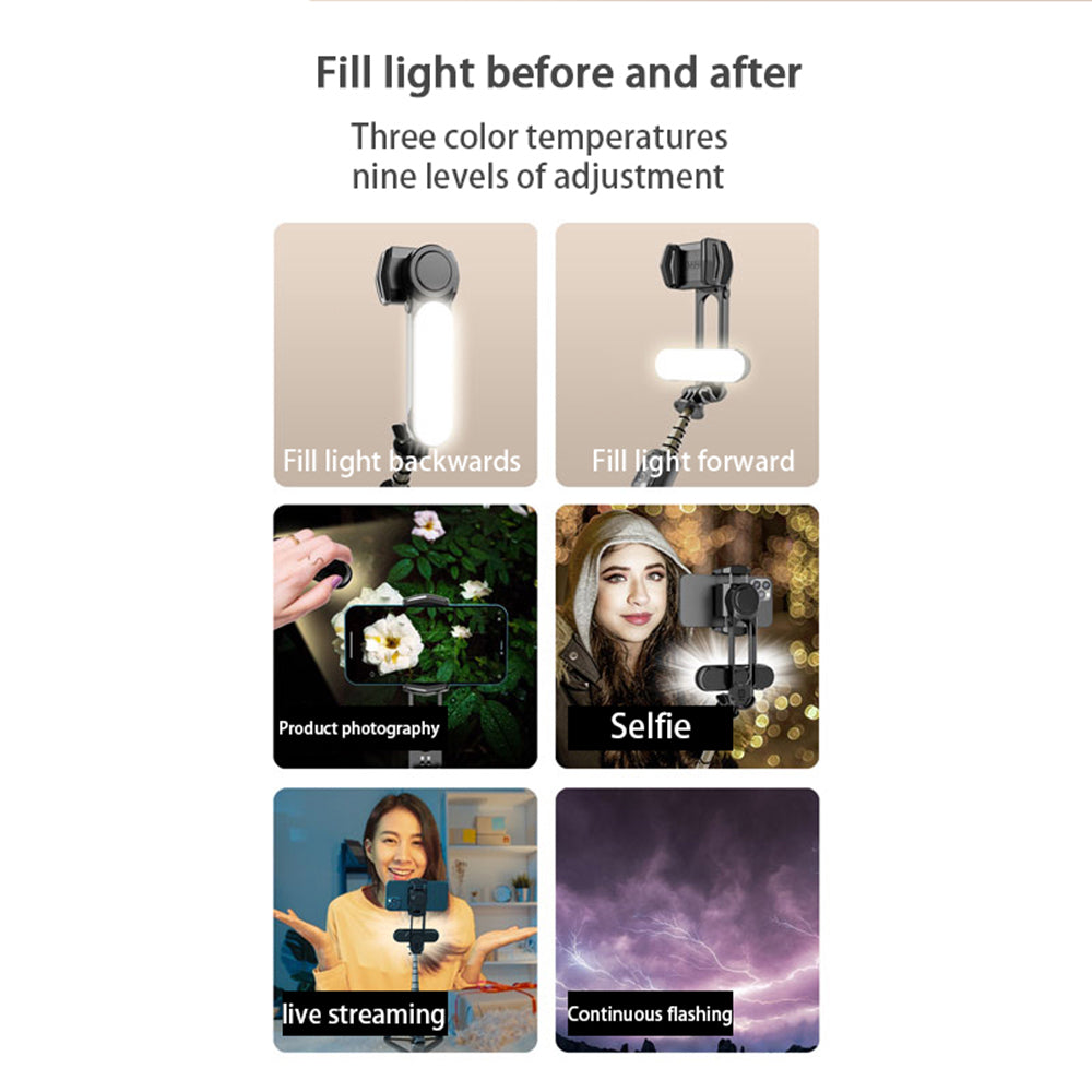 Selfie Stick Bluetooth Techsuit Q09, Παγκόσμιος, Μαύρο