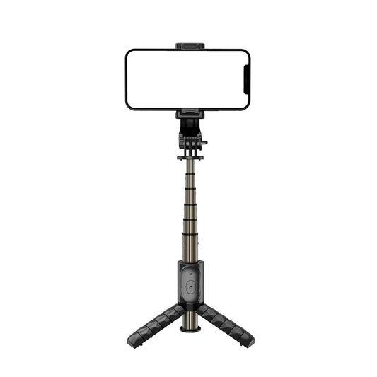 Selfie Stick Bluetooth Techsuit Q10, Παγκόσμιος, Μαύρο