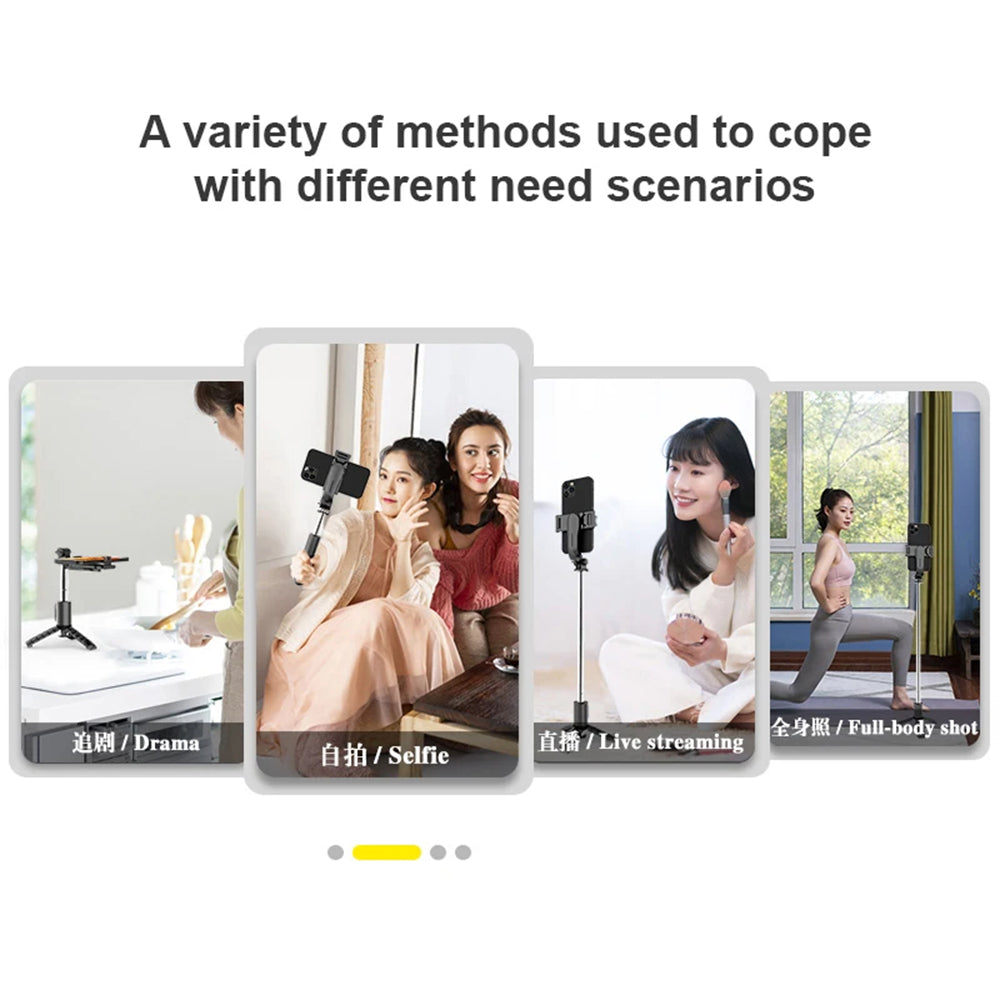 Selfie Stick Bluetooth Techsuit Q11s, Παγκόσμιος, Μαύρο