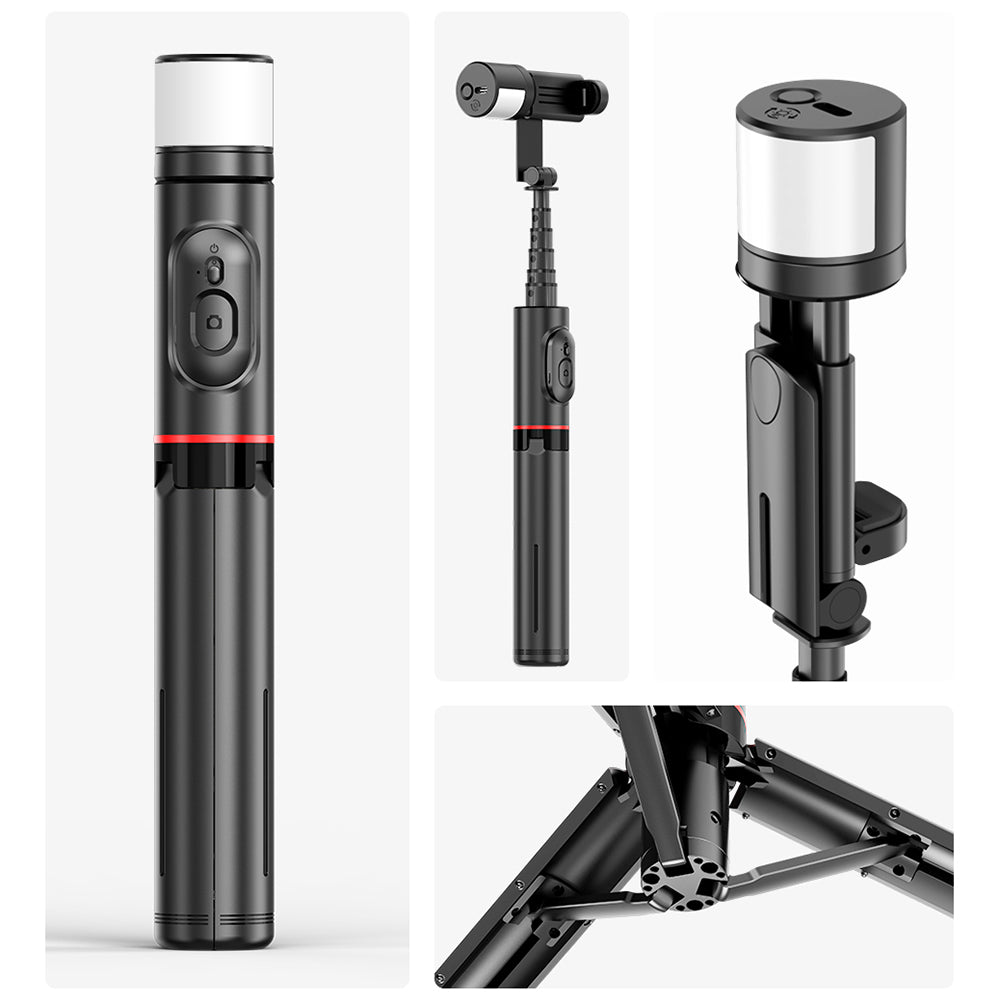 Selfie Stick Bluetooth Techsuit Q12S, Παγκόσμιος, Μαύρος