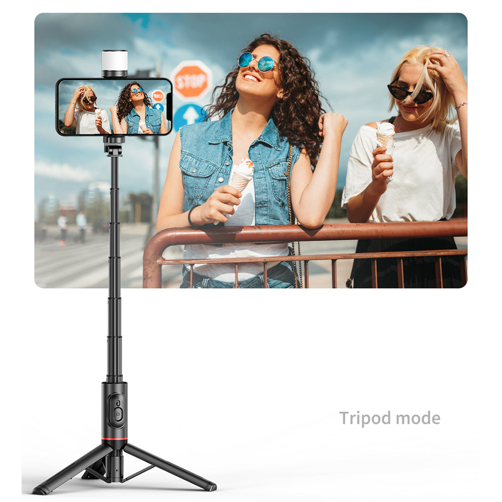 Selfie Stick Bluetooth Techsuit Q12S, Παγκόσμιος, Μαύρος