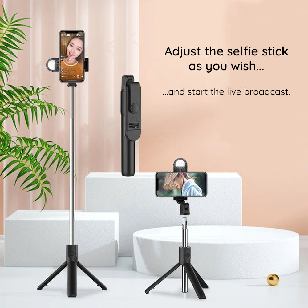 Selfie Stick Bluetooth Techsuit S05-S, Universal, Μαύρο