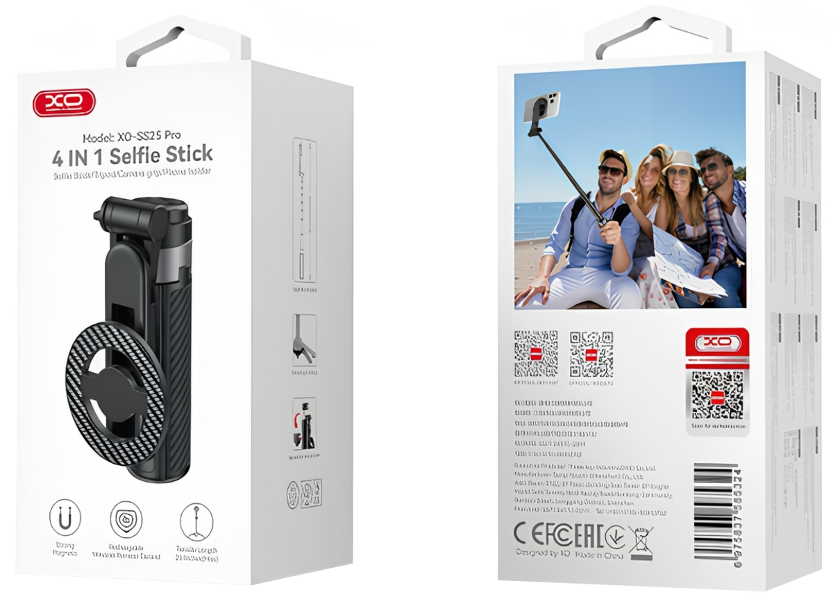 Selfie Stick Bluetooth XO Design SS25 Pro, Universal, Μαύρο