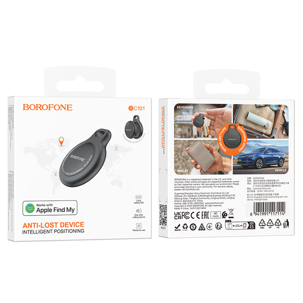SmartTag Borofone BC101 Exquisite για iOS Series, Μαύρο