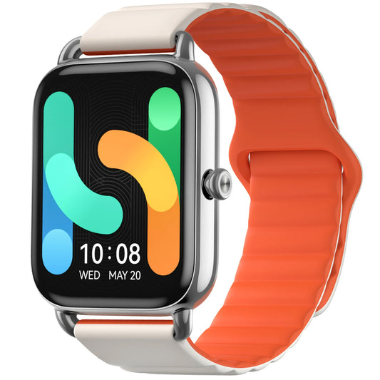 Smartwatch Haylou RS4 Plus LS11, μαγνητικό λουράκι, ασημί