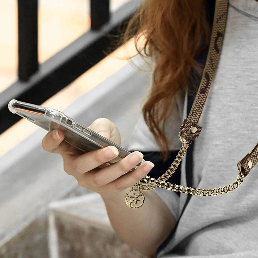 Κορδόνι Τηλεφώνου Guess 4G Chain CBDY, Καφέ