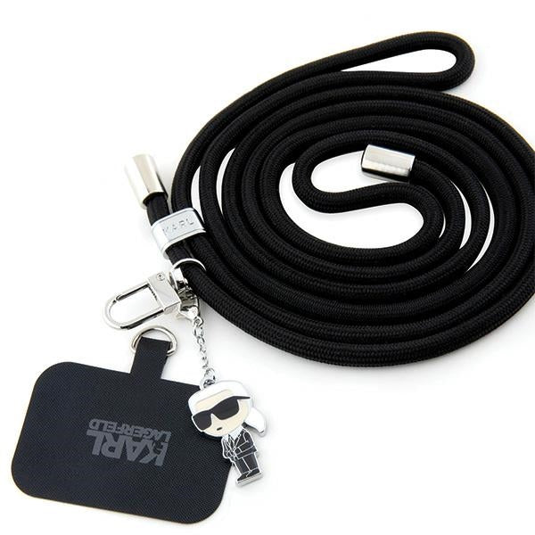 Karl Lagerfeld Ikonik Karl Phone Lanyard, Black