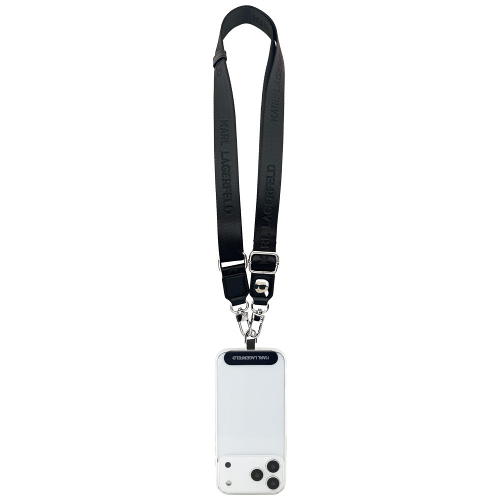 Κορδόνι Τηλεφώνου Karl Lagerfeld Karl Metal Logo, Μαύρο