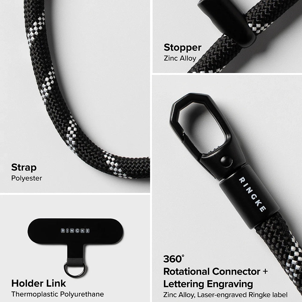 Ringke Link Flow P-Type Phone Lanyard, Brown