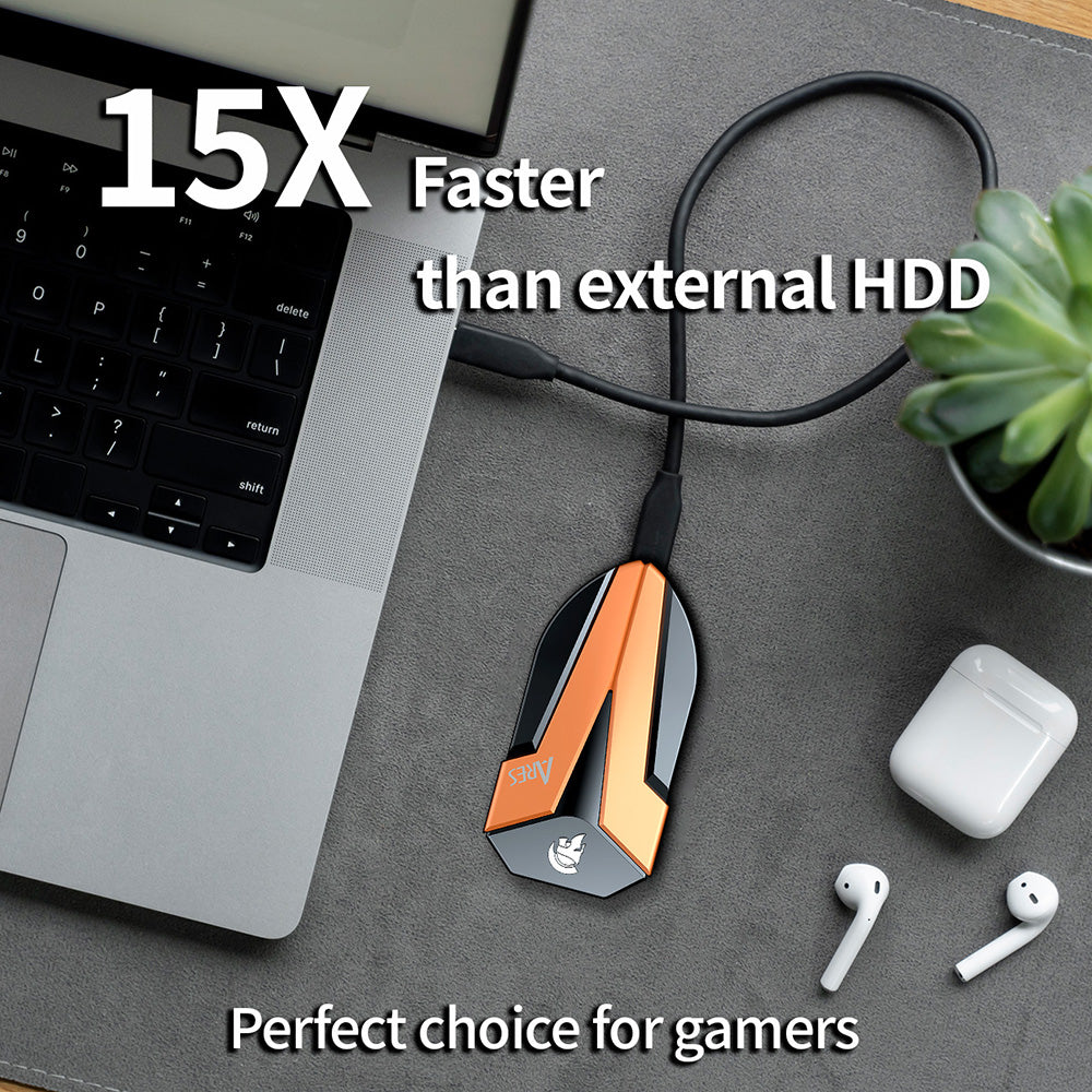 Solid State Drive (SSD Εξωτερικός) Dato Ares Amber Shield, 4TB, Μαύρο ARSASE-4TB