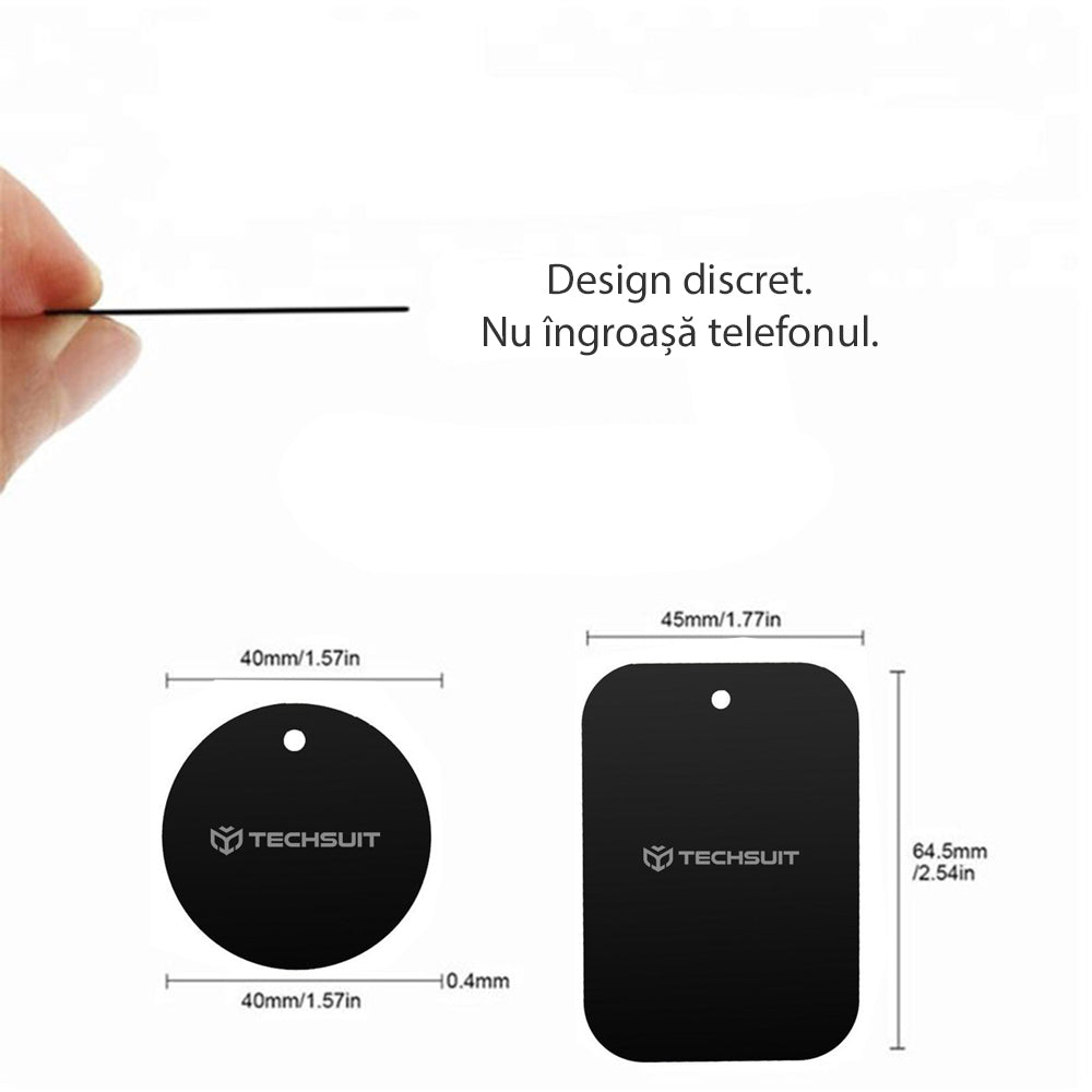 Αυτοκόλλητο Μεταλλικό Techsuit MP03 2σε1, Μαύρο