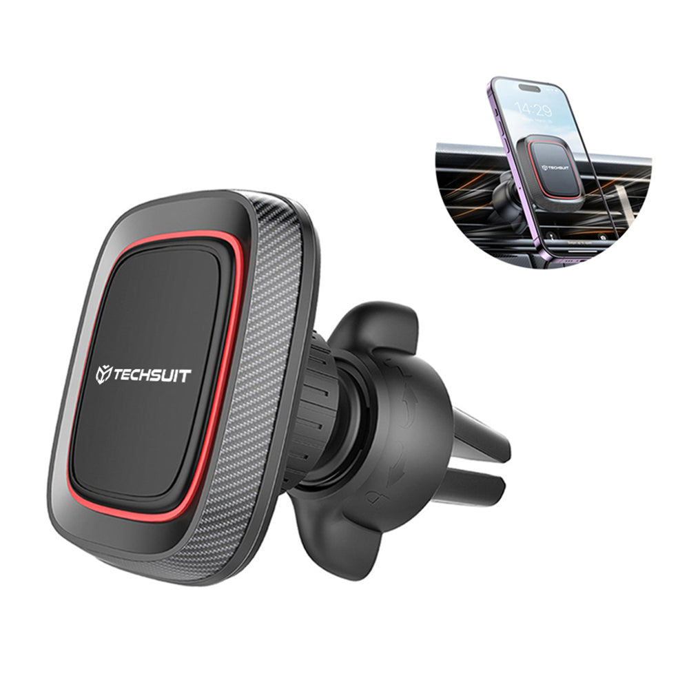 Μαγνητική Βάση Αυτοκινήτου Techsuit S4, Παγκόσμια, Μαύρο Κόκκινο