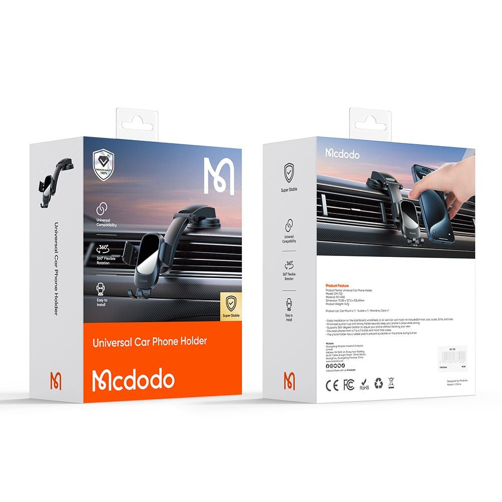 Βάση Αυτοκινήτου McDodo CM-7220, 4.7inch - 6.7inch, Μαύρο