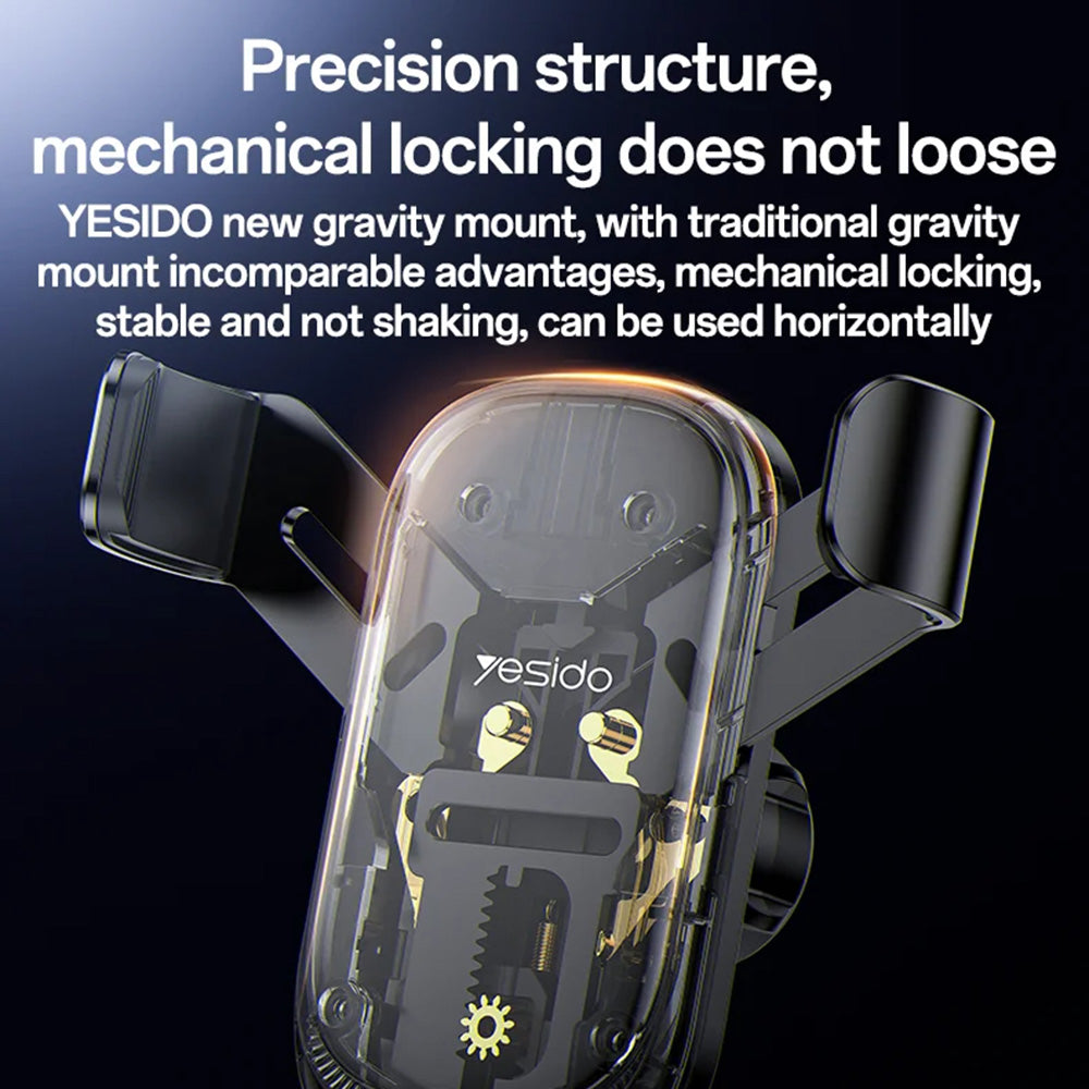 Yesido C247 Car Holder, 4.7inch - 7.2inch, Black