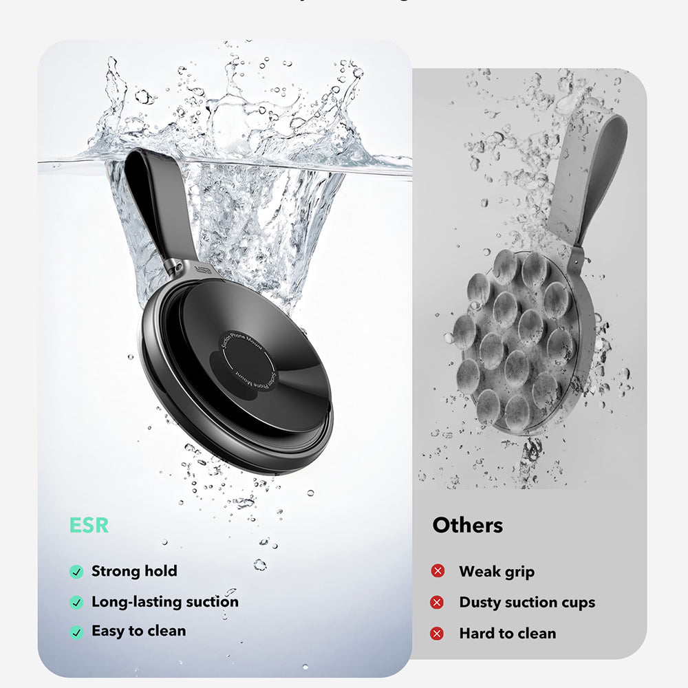 Υποστήριξη Δαχτυλιδιού ESR HaloLock Δερμάτινη, Παγκόσμια, Μαύρη