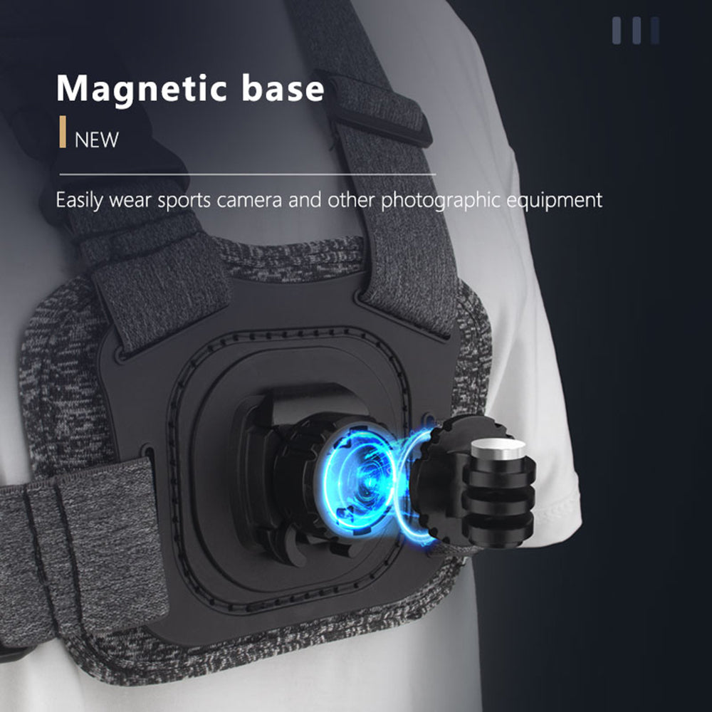 Υποστήριξη Στήθους Κάμερας Αθλητική Techsuit JX-002 για GoPro Series, Γκρι