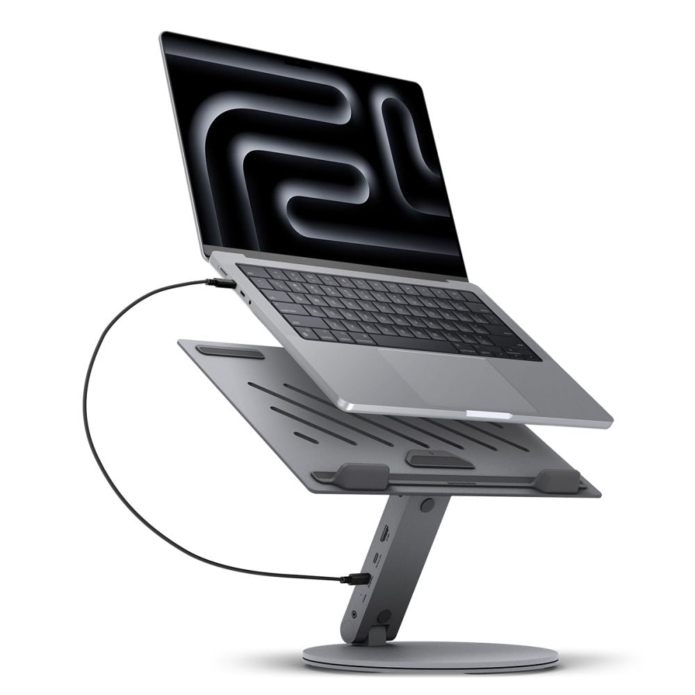 Βάση με Hub Spigen LD204H για Laptop μέγιστο 15.6 ιντσών, Γκρι AMP08885