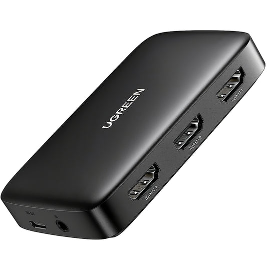Διακόπτης βίντεο UGREEN CM332, 3 x HDMI - HDMI, Μαύρο