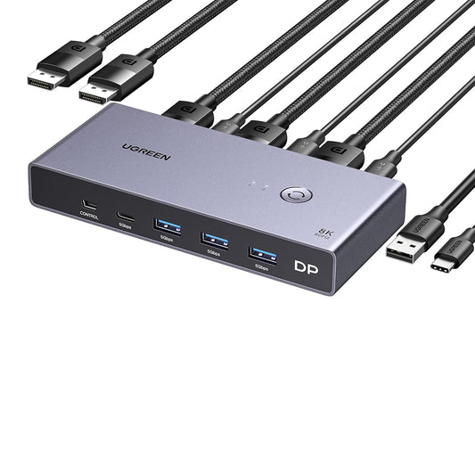 UGREEN CM695 DisplayPort Video Switch (25962), Black