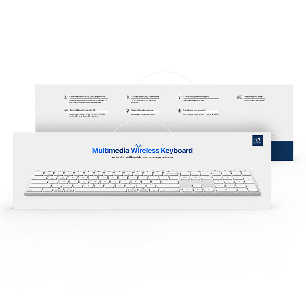 Ασύρματο πληκτρολόγιο Bluetooth DUX DUCIS LK, Λευκό