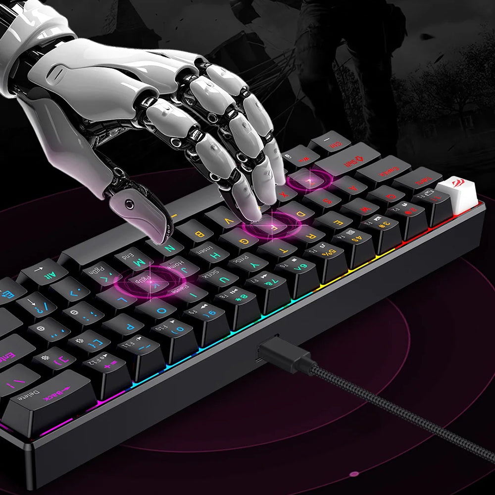 HAVIT KB903L Gaming Keyboard, RGB, 1.8m, Black