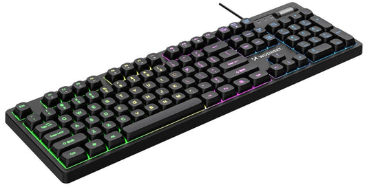 Ενσύρματο Πληκτρολόγιο Gaming USB WZK WKG-200, RGB, 1.5μ, Μαύρο