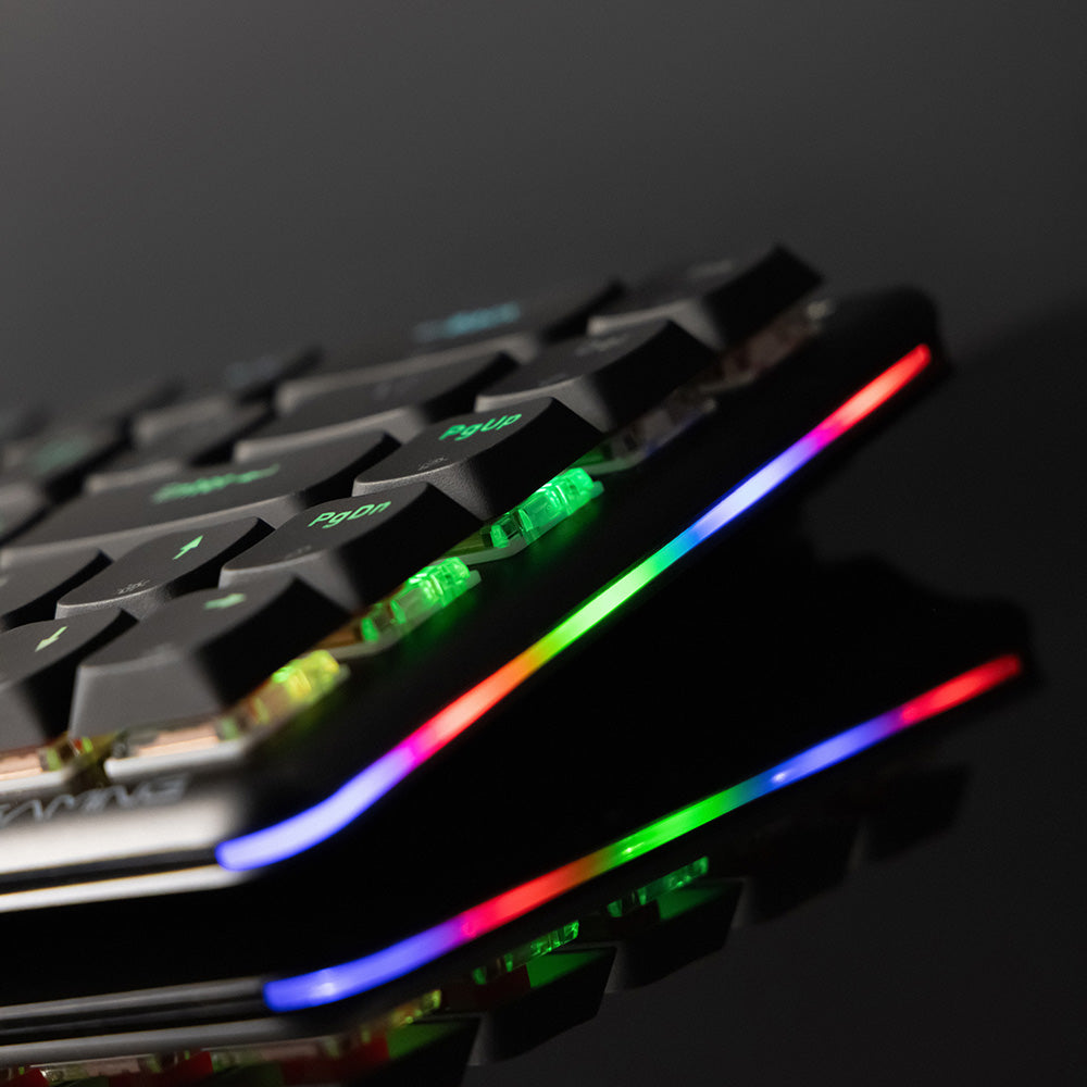 Ασύρματο Gaming Πληκτρολόγιο Proove AFK, RGB, BT / Wi-Fi / Ενσύρματο, 1.5m, Λευκό WKAFKEN22002