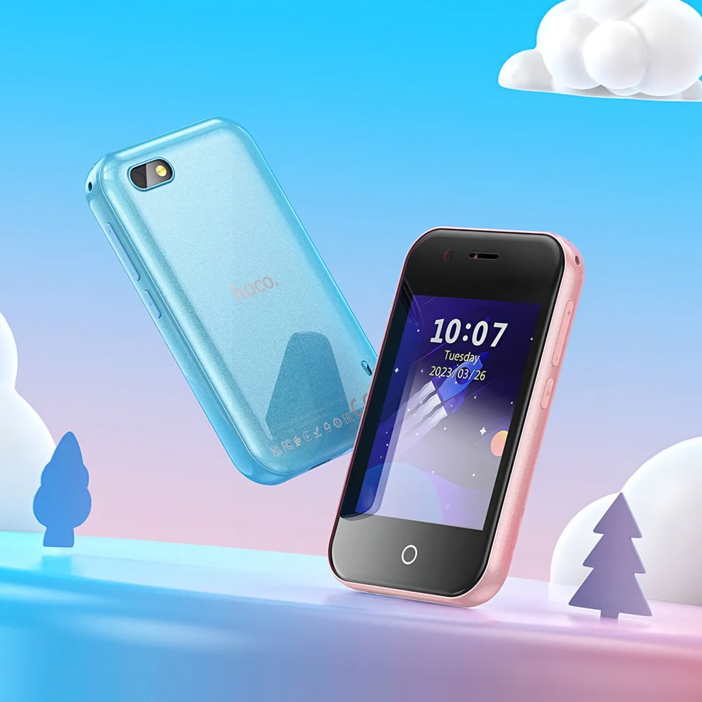 Κινητό Τηλέφωνο HOCO Y102 Kids, 2G, Οθόνη 2.8 ιντσών, Ροζ