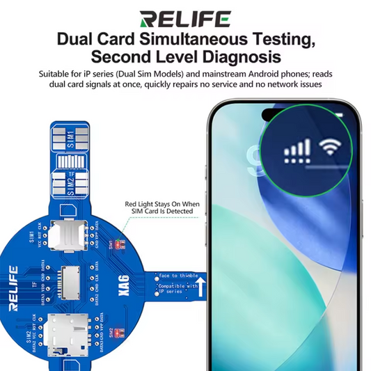 Tester Service Relife XA6 Dual για Κάρτα SIM / Κάρτα Μνήμης