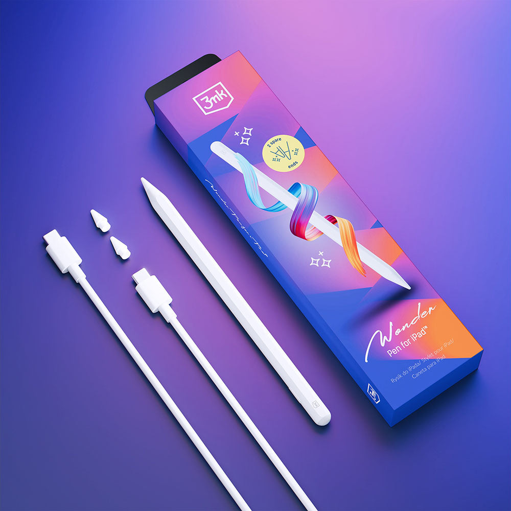 Touch Pen 3MK Wonder για Apple iPad, Ενεργή Έκδοση, Λευκό