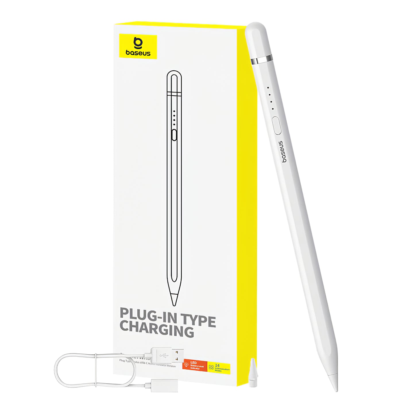 Touch Pen Baseus Smooth Writing 2 Series για Apple iPad, Ενεργή Έκδοση Plug-In, Λευκό P80015806211-00