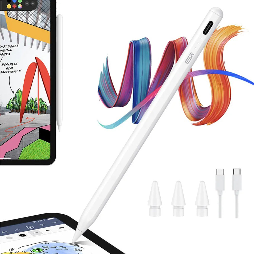 ESR Touch Pen for Apple iPad, Active Version, White