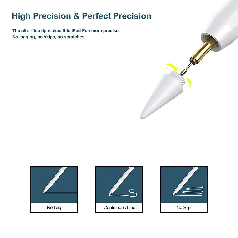 Touch Pen Techsuit M2 για Apple iPad, Ενεργή Έκδοση, Λευκό