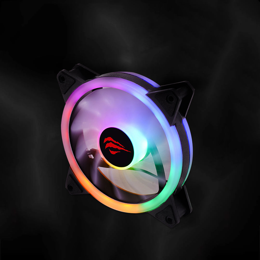 HAVIT F2089 Fan, RGB, 1200RPM, 35dB, 1.32W, Black